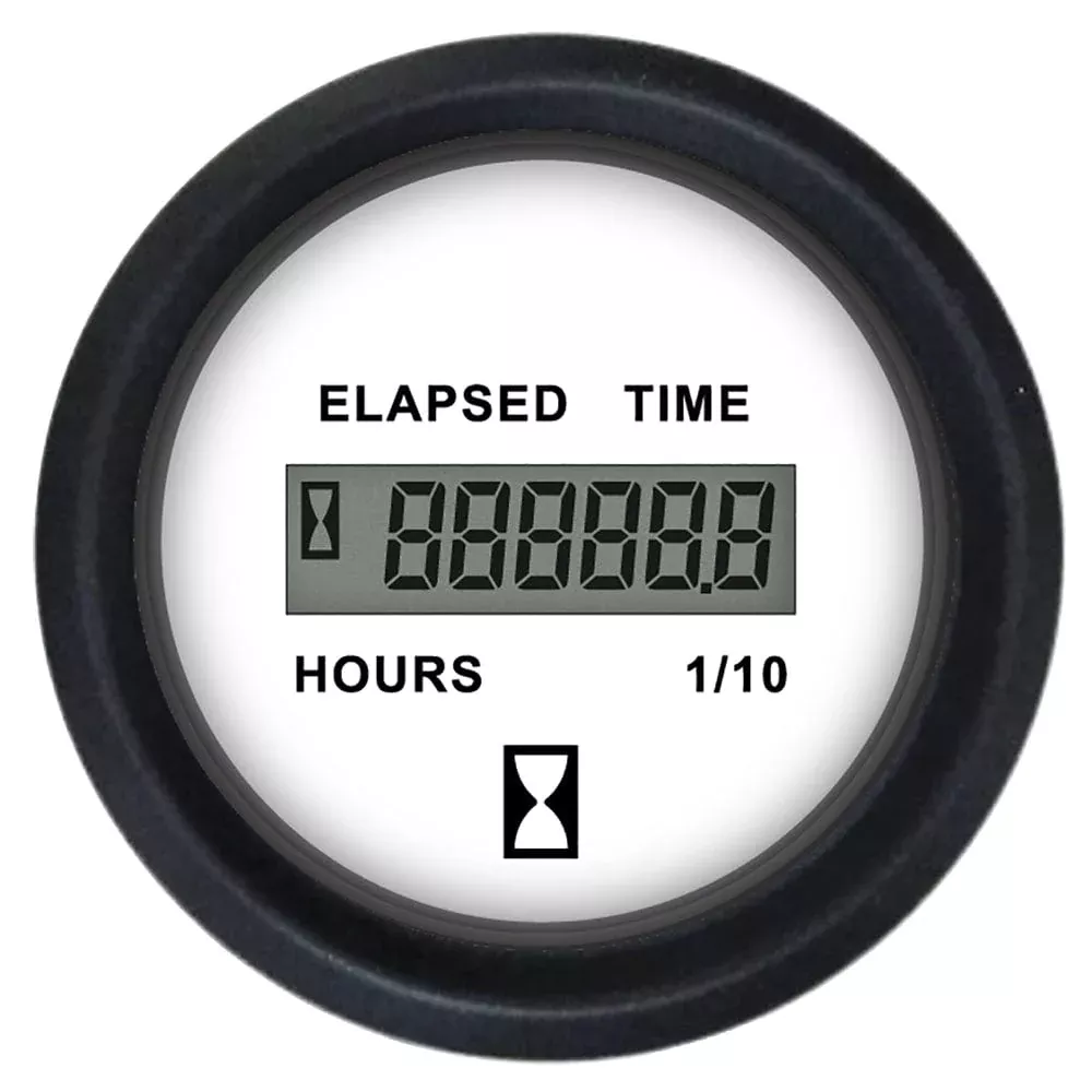 Faria Euro White 2″ Hourmeter (Digital)