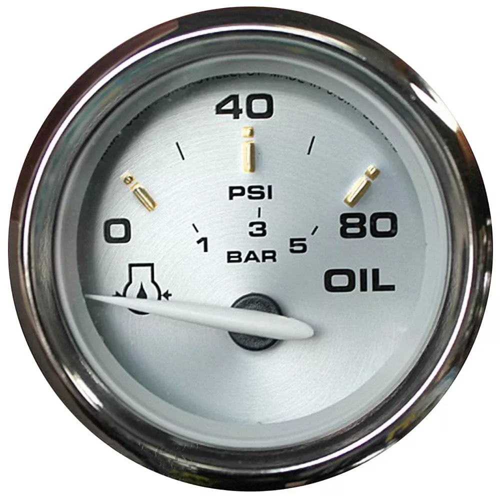 Faria Kronos 2″ Oil Pressure Gauge – 80 PSI