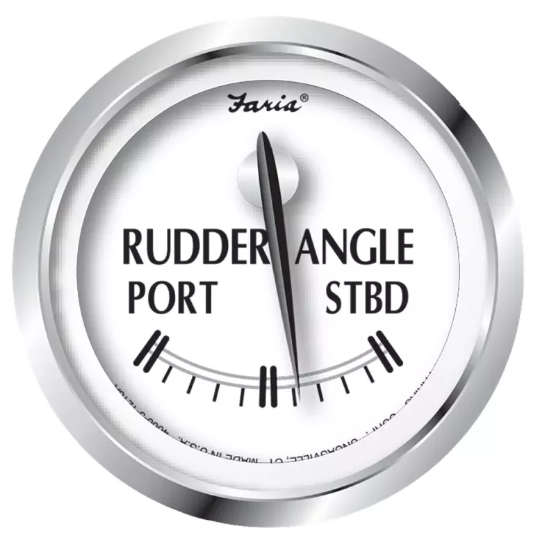 Faria Newport SS 2 Rudder Angle Indicator Gauge