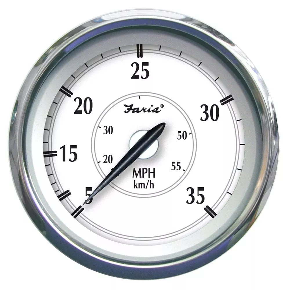 Faria Newport SS 4″ Speedometer – 0 to 35 MPH