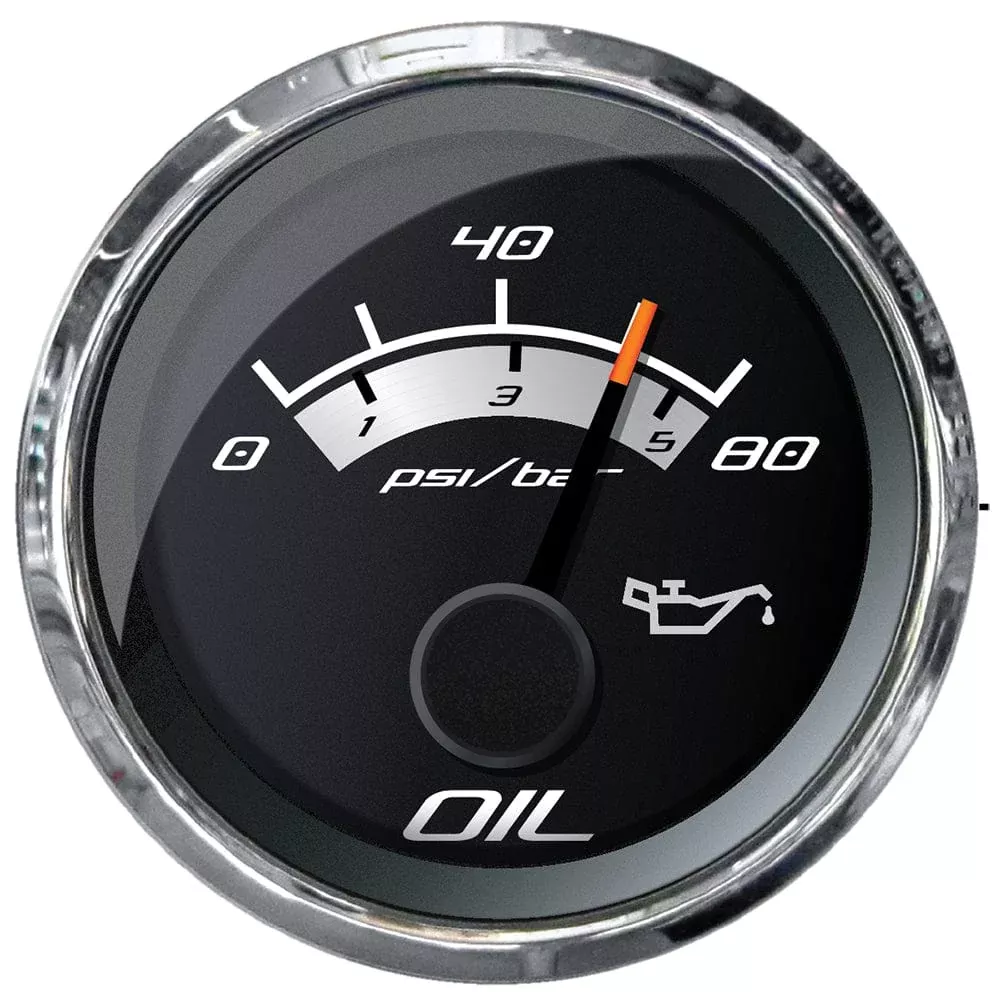 Faria Platinum 2″ Oil Pressure Gauge – 80 PSI