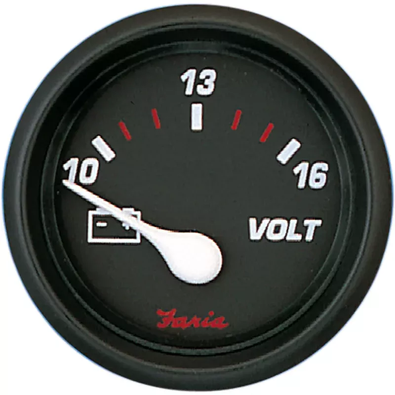 Faria Professional Red 2 Voltmeter