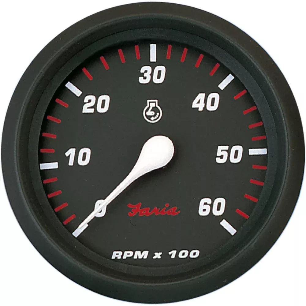 Faria Professional Red 4 Tachometer – 6,000 RPM