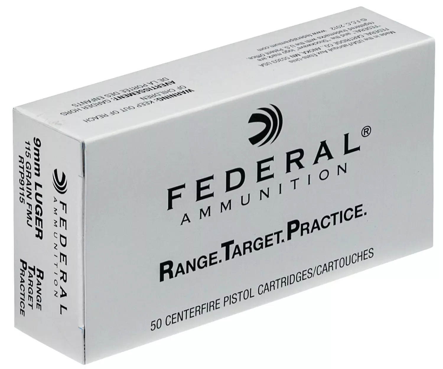 Federal Ammunition Range, Target and Practice Ammo 9mm 115Gr. 50/Box
