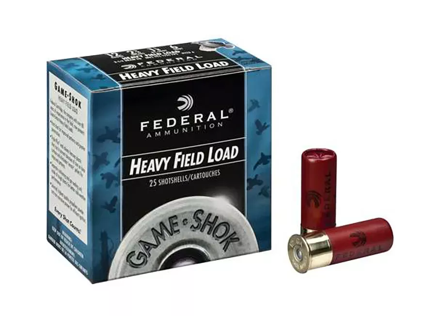 Federal Game-Shok Heavy Field Load 12ga 2.75" #4 Lead Shot 25 Shells Per Box