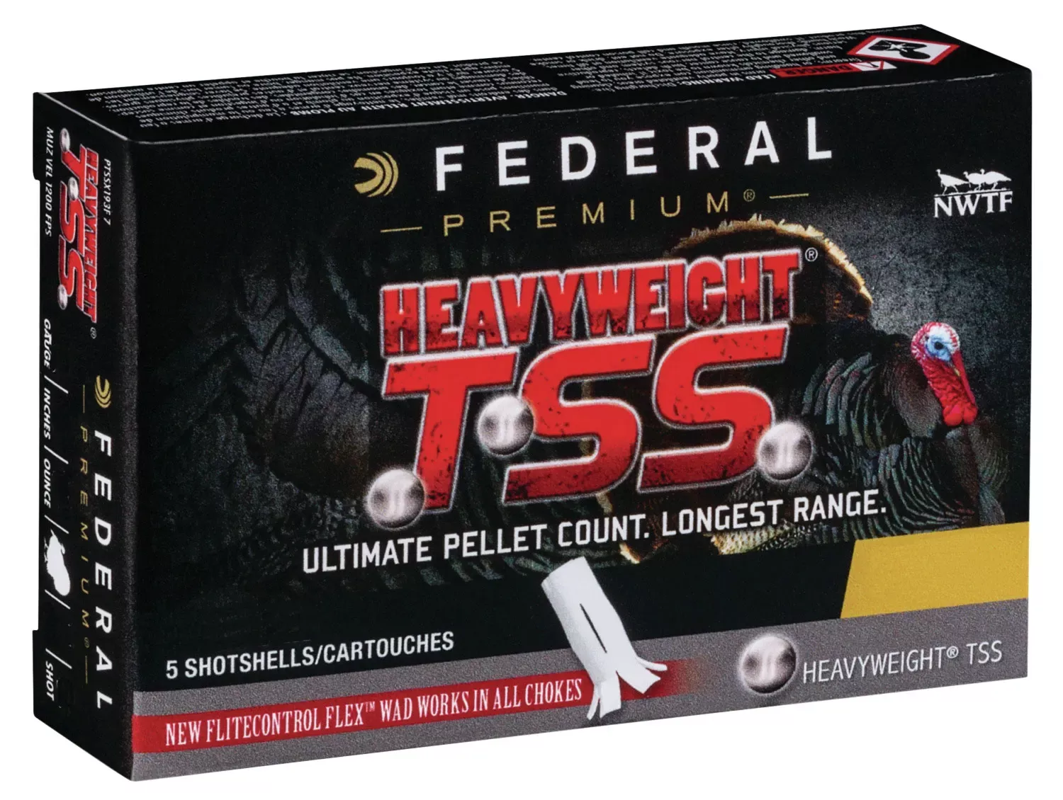 Federal Heavyweight TSS Shotshell .410 Bore 3″ 13/16 oz #9 Shot 5 Shells Per Box