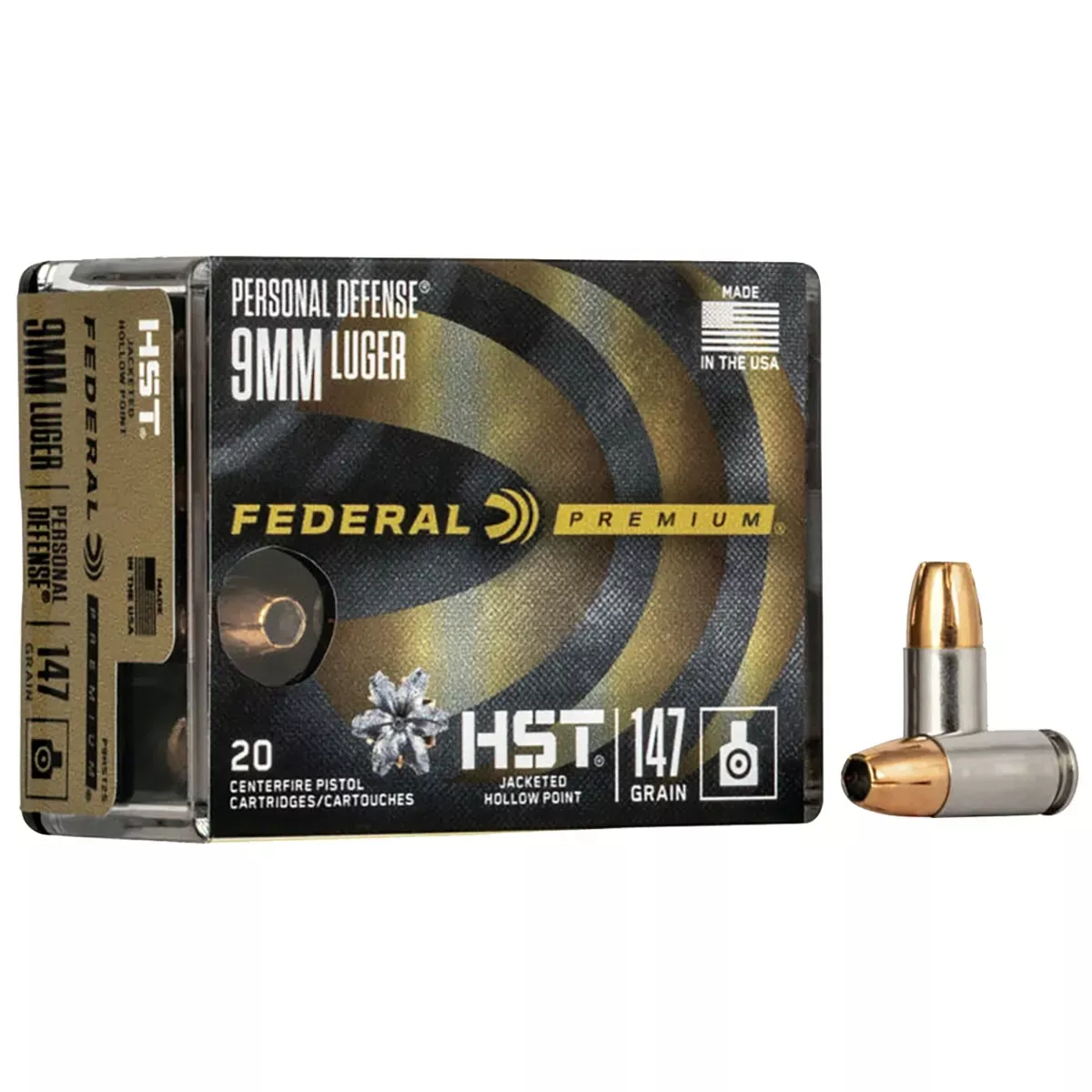 Federal HST 9mm 147 Gr. Hollow Point 20 Rounds