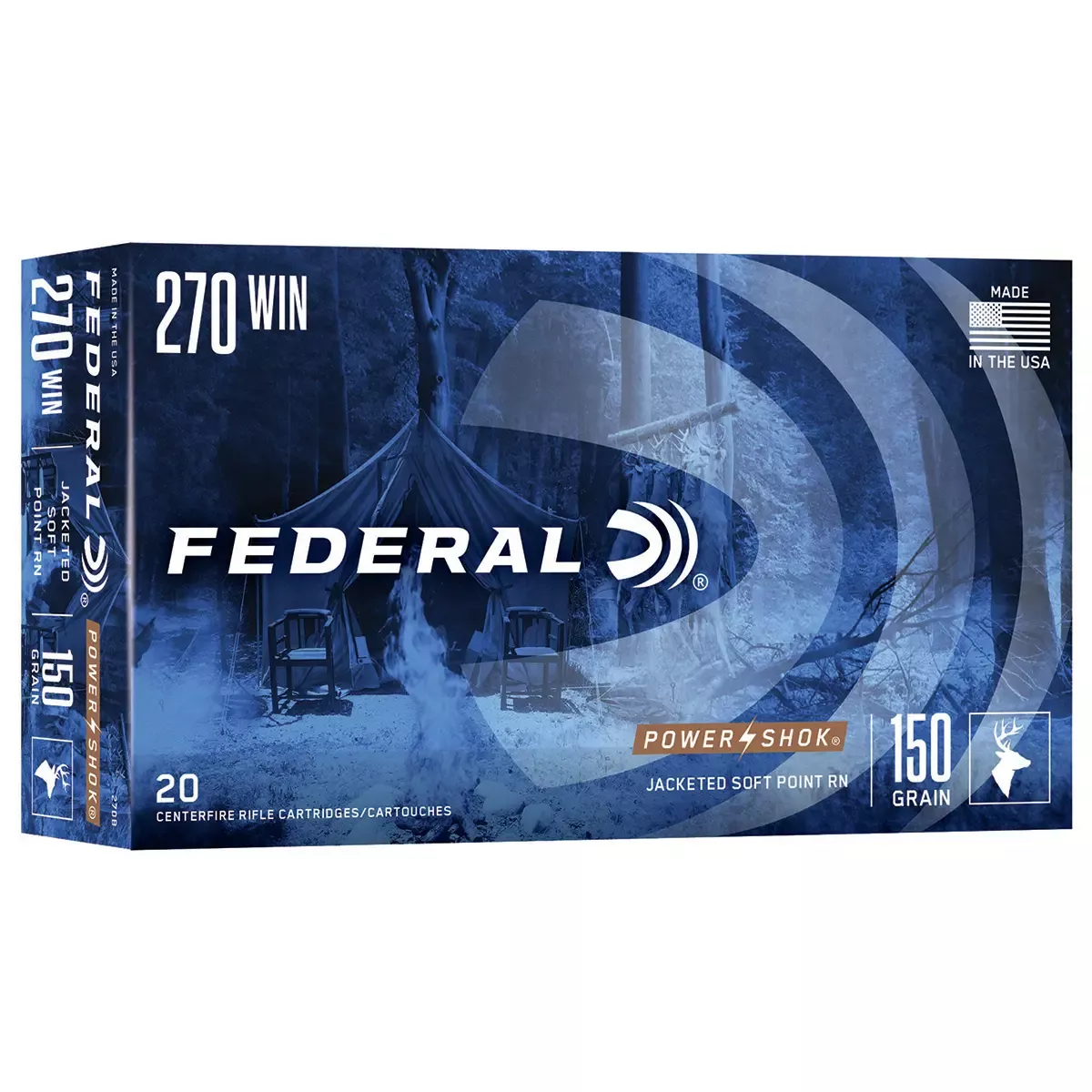 Federal Power-Shok .270 Win. 150 gr. SP 20/Box