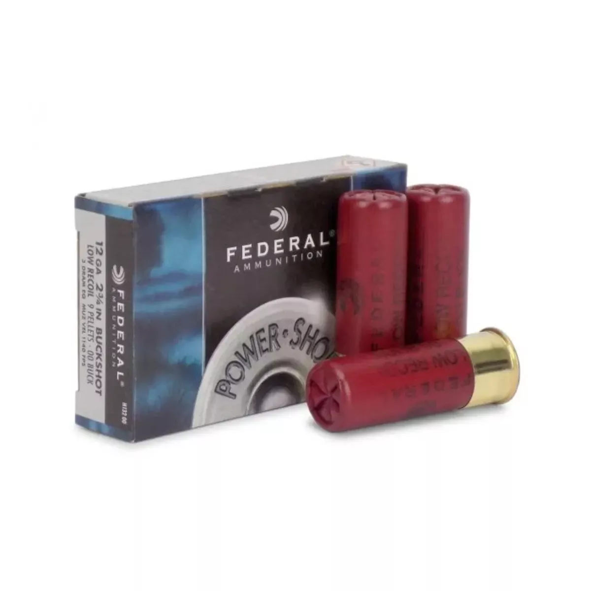 Federal Power Shok Low Recoil 12 Ga. 2 ¾” 00 Buckshot 5/Box