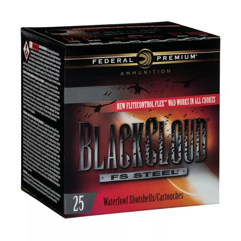 Federal Premium Black Cloud Shotshells 12GA 1 1/2 oz. #2 3.5″ 25/Bx