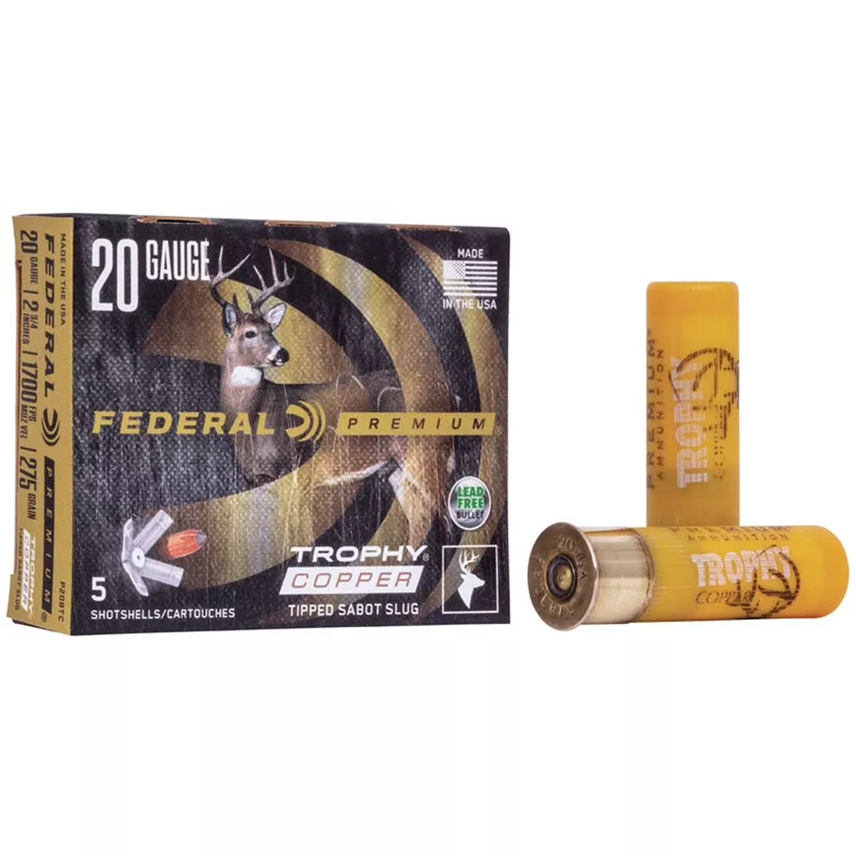 Federal Vital-Shok Trophy Copper Sabot Slug 20 Ga. 2 3/4″