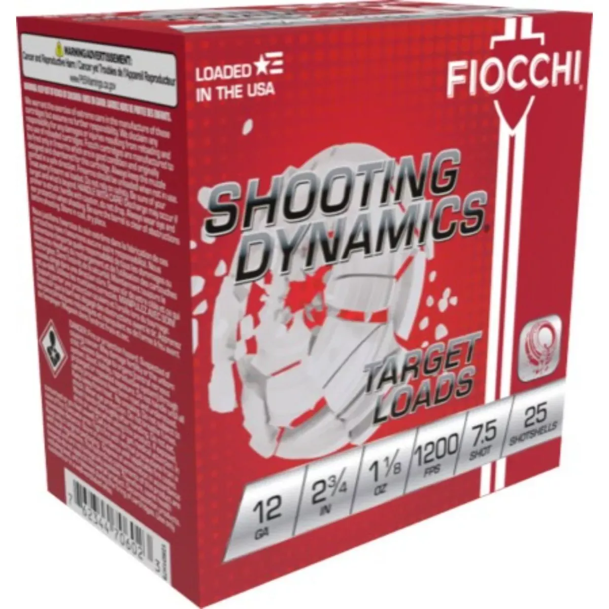 Fiocchi Shooting Dynamics 12 Ga. #7.5 2 ¾” 25/Box