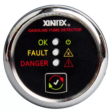 Fireboy-Xintex Gasoline Fume Detector - Chrome Bezel