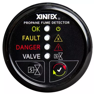 Fireboy-Xintex Propane Detector w/Solenoid - Round