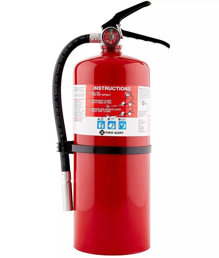 First Alert Rechargeable Commercial Fire Extinguisher UL rated 4-A:60-B:C• PRO10