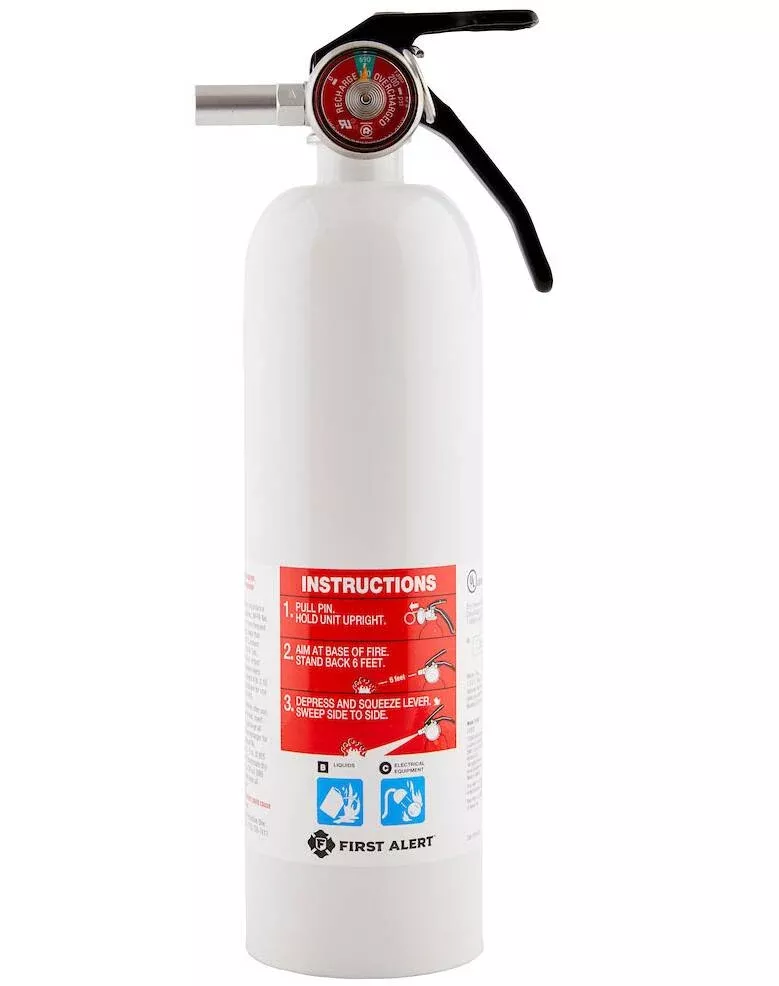 First Alert Rechargeable Recreation Fire Extinguisher UL Rated 5-B:C• REC5