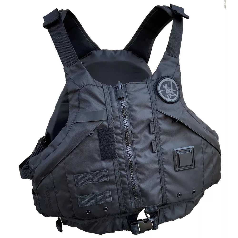 First Watch AV-1000 Kayak Style Duty PFD – Black – M/L