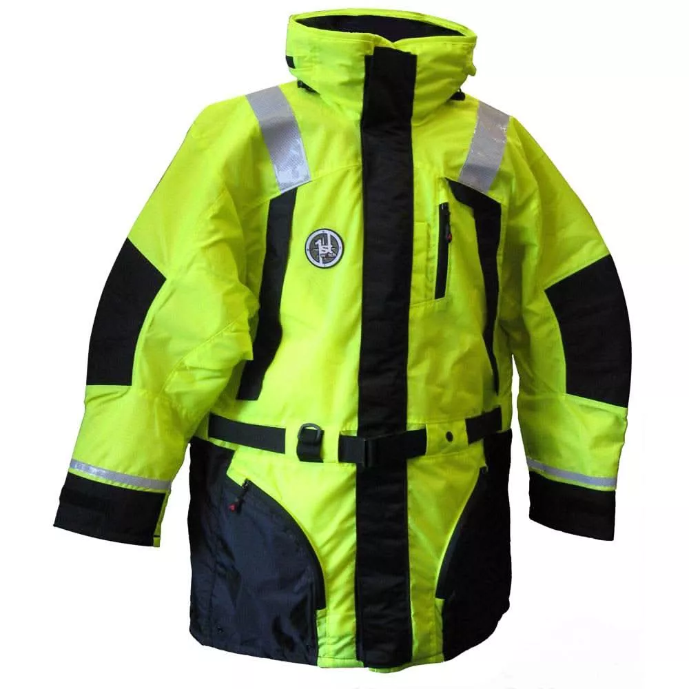 First Watch Hi-Vis Flotation Coat – Hi-Vis Yellow/Black – Medium – AC-1100-HV-M