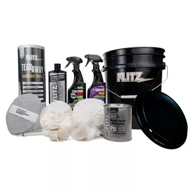Flitz 5-Gallon Black Bucket Detailer's Kit