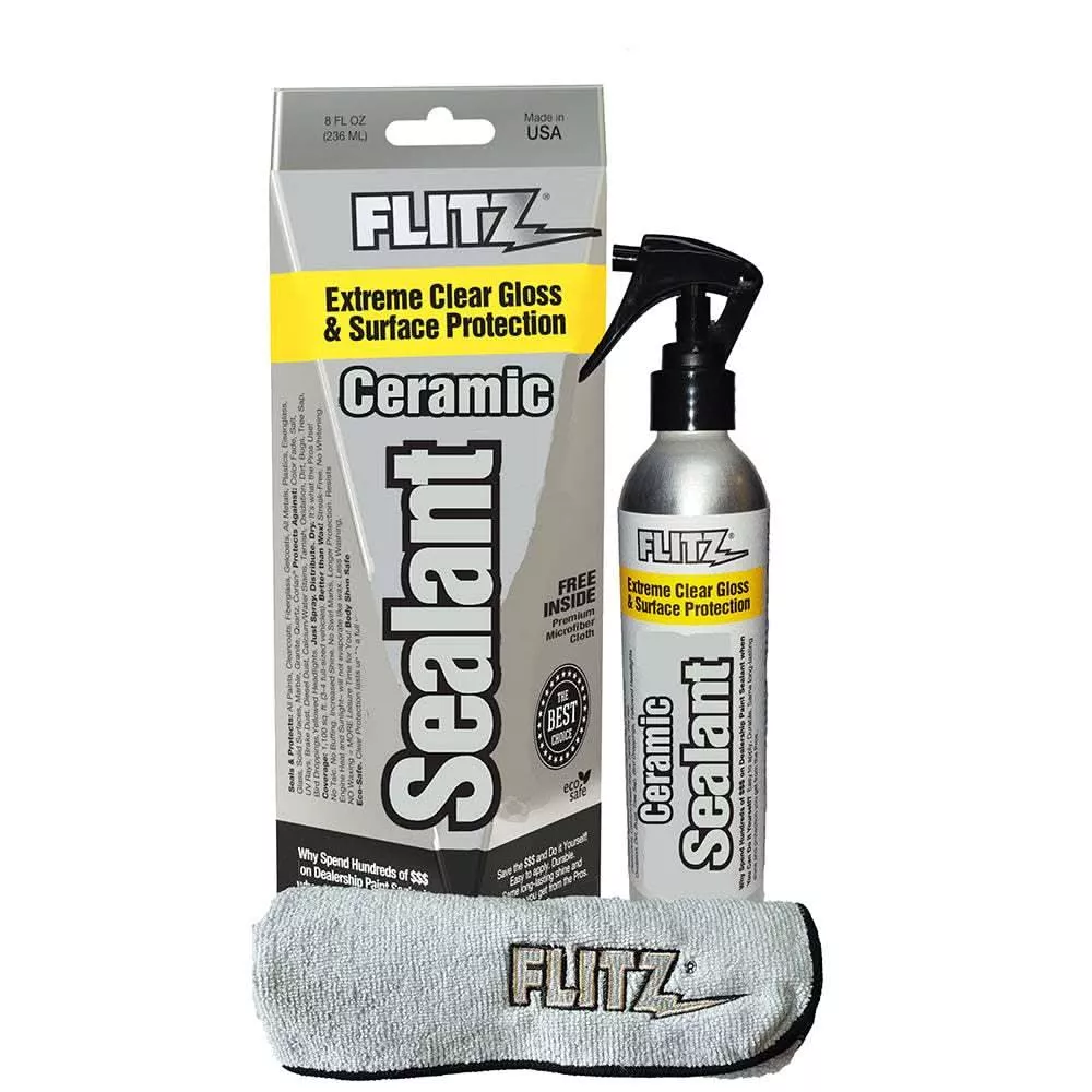 Flitz Sealant Spray Bottlewith Microfiber Polishing Cloth – 236ml/8oz – CS 02908