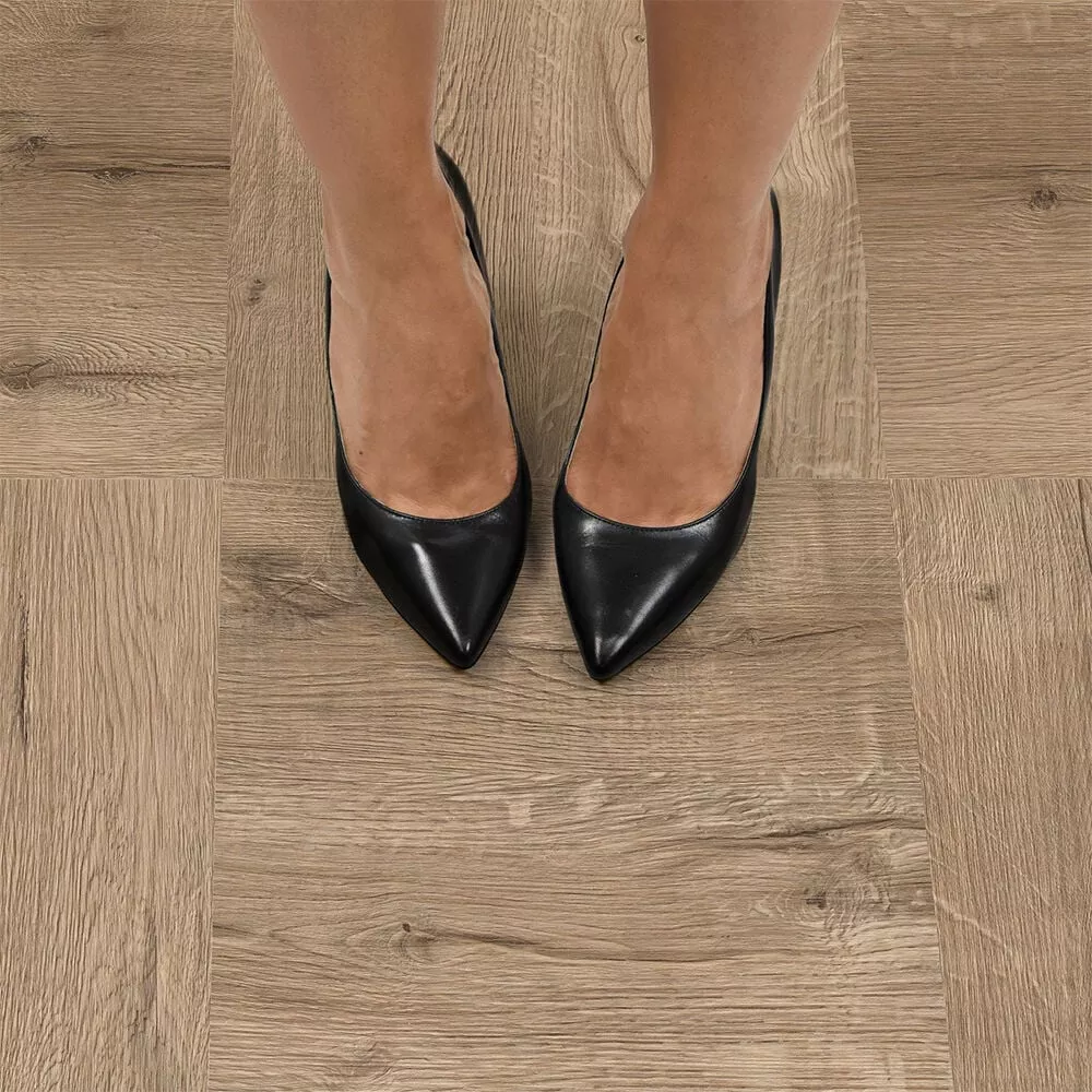 FloorPops Pickling Peel-and-Stick Floor Tiles