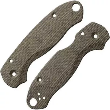 Flytanium Lotus Para 3 Green Micarta Scales for Spyderco