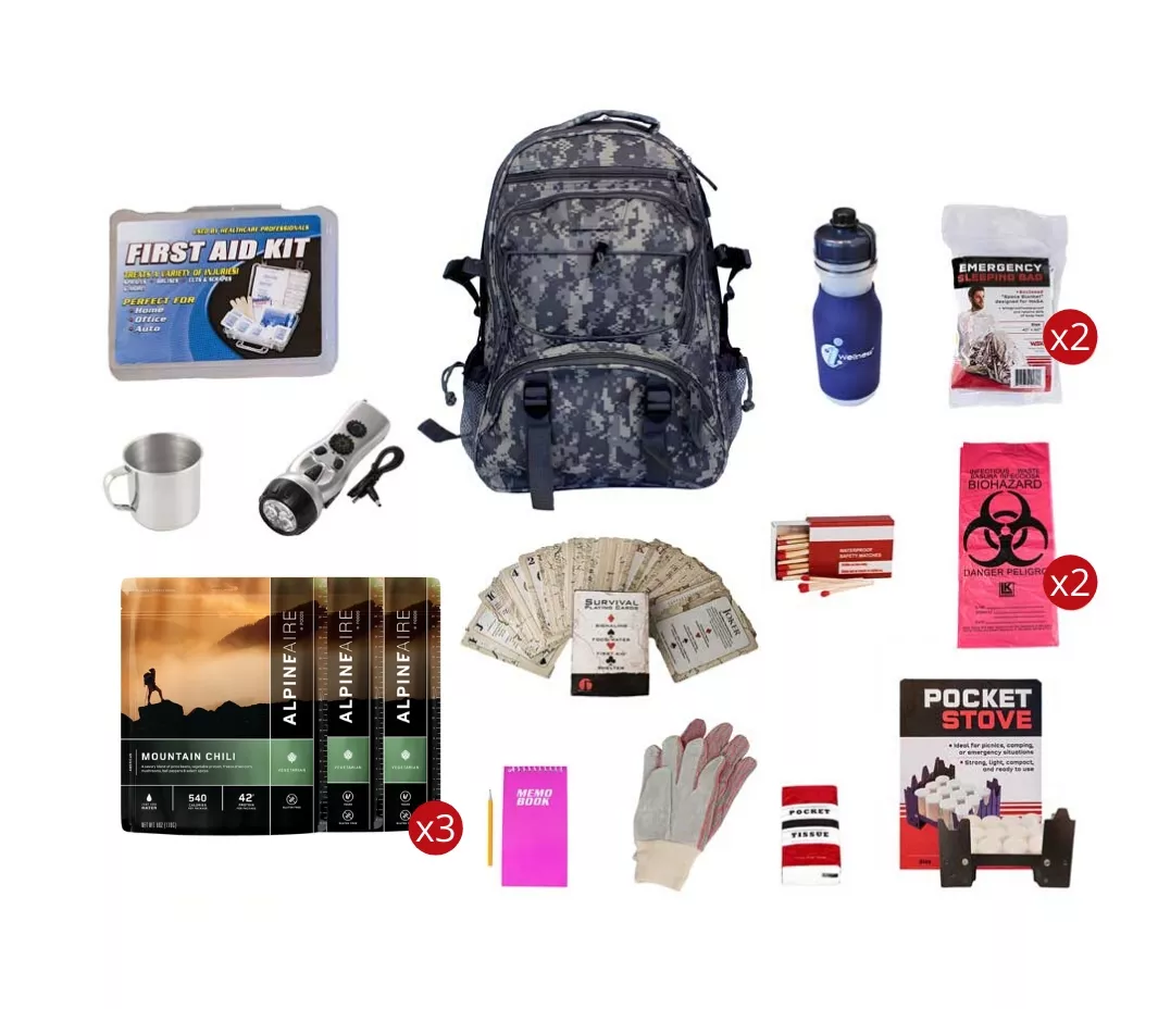 Food Storage Survival Kit FSEK||CAMO Backpack