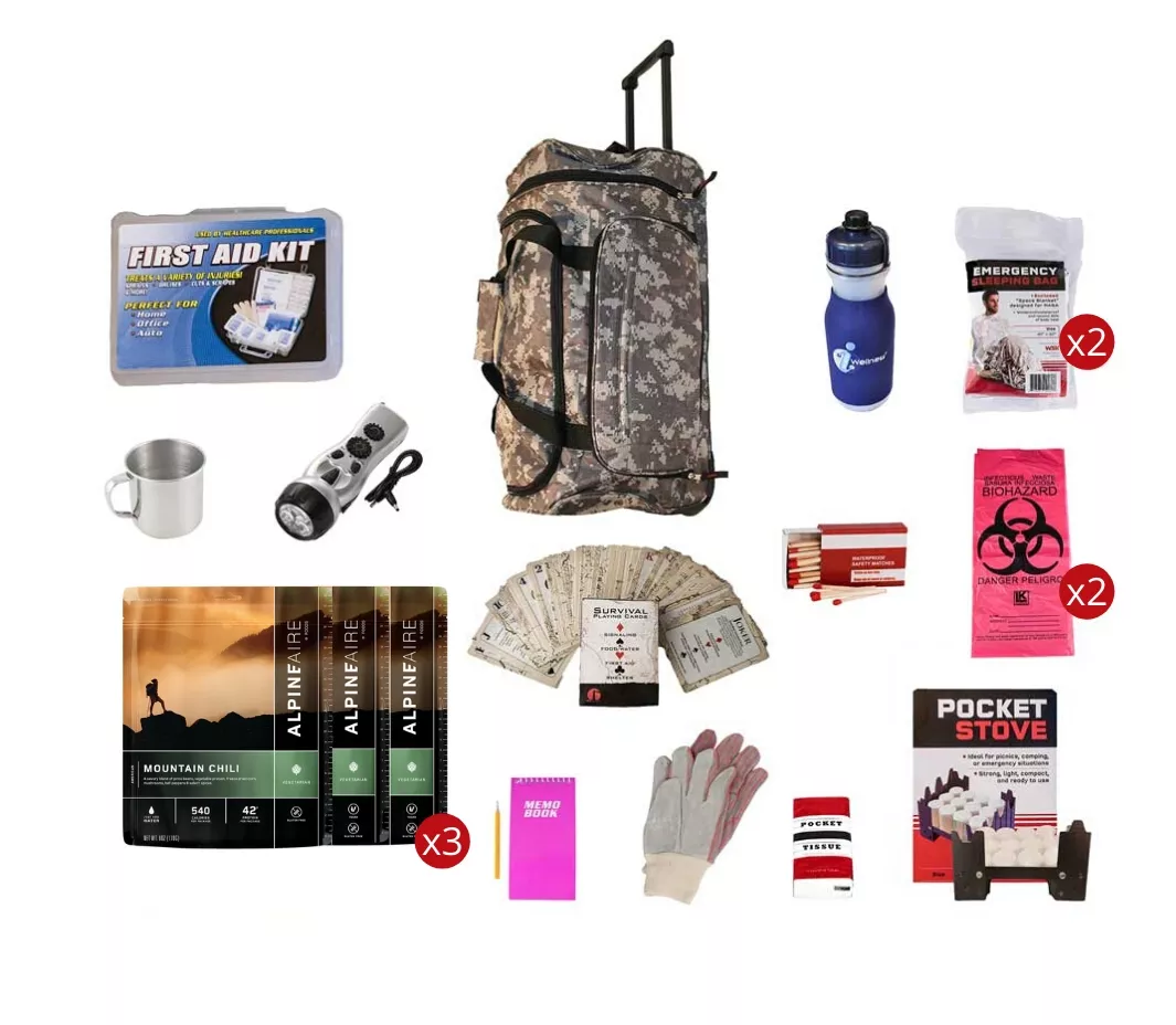 Food Storage Survival Kit FSEK||CAMO Wheel Bag