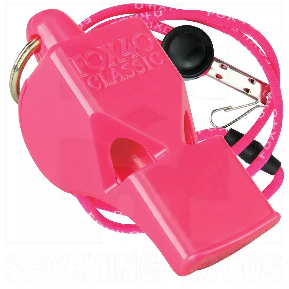 Fox 40 Classic Official Whistle With Breakaway Lanyard Pink