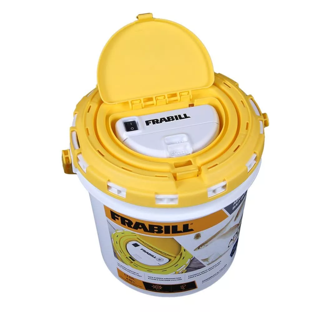 Frabill Dual Fish Bait BucketwithAerator Built-In - 4825