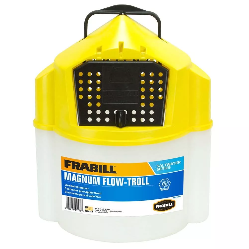 Frabill Magnum Flow Troll Shrimp Bucket – 10 Quart – 451205