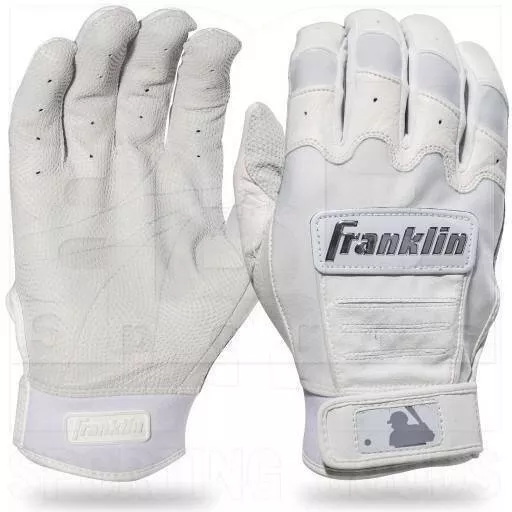 Franklin Sports MLB CFX Pro Baseball/Softball Batting Gloves White