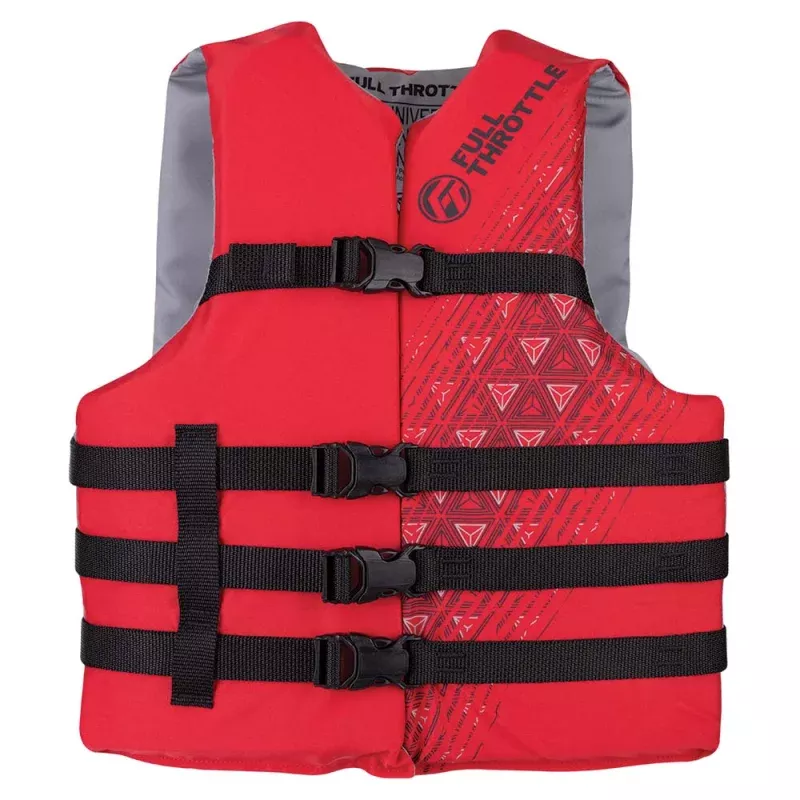 Full Throttle Adult Oversized Ski Life Jacket – Red