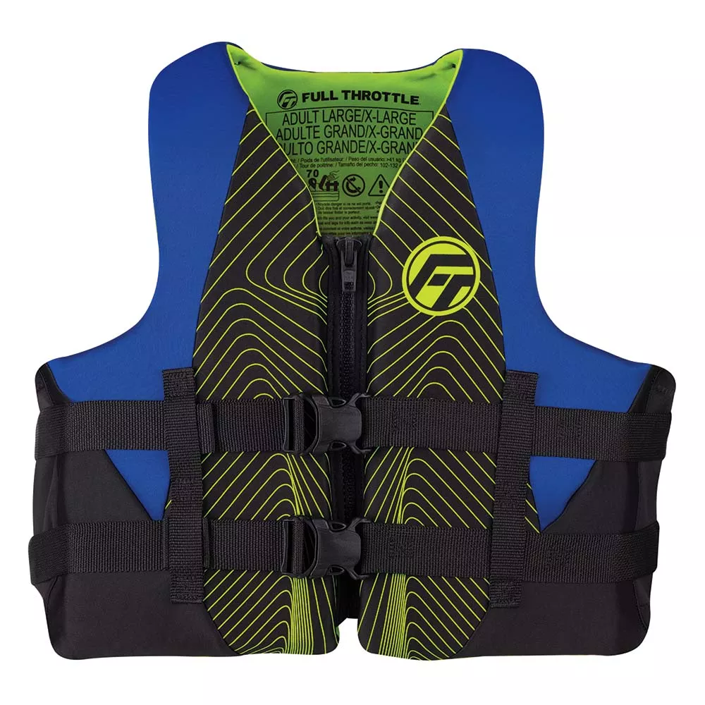 Full Throttle Adult Rapid-Dry Life Jacket – S/M – Blue/Black