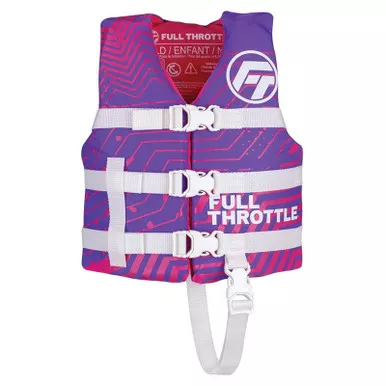 Full Throttle Child Nylon Life Jacket – Purple
