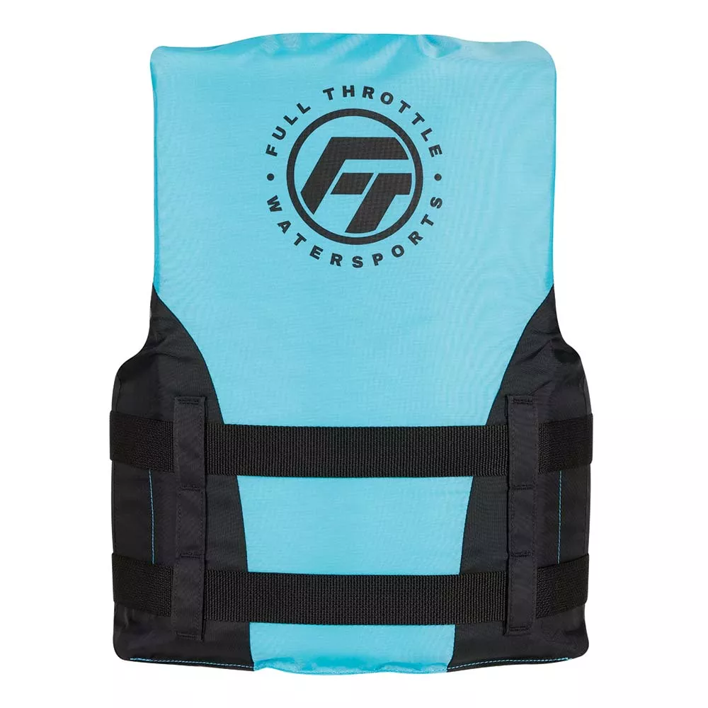 Full Throttle Teen Nylon Life Jacket – Aqua/Black