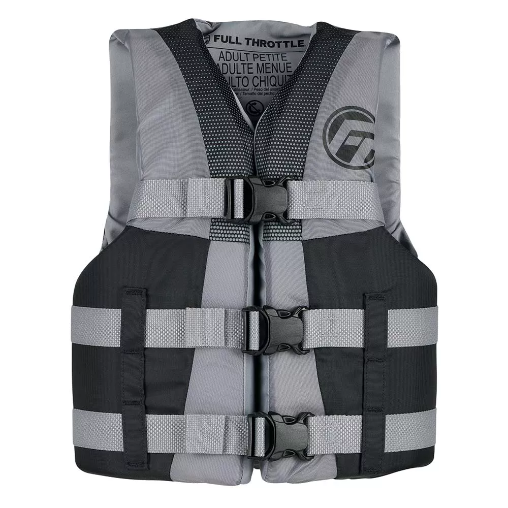 Full Throttle Teen Nylon Life Jacket – Grey/Black