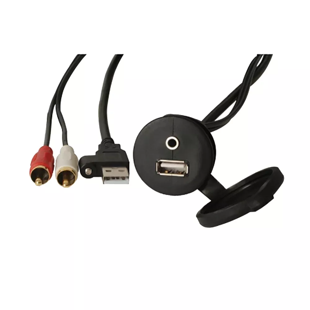 Fusion MS-CBUUSB3.5 Panel Mount USB3.5mm Headphone Jack [010-12381-00]