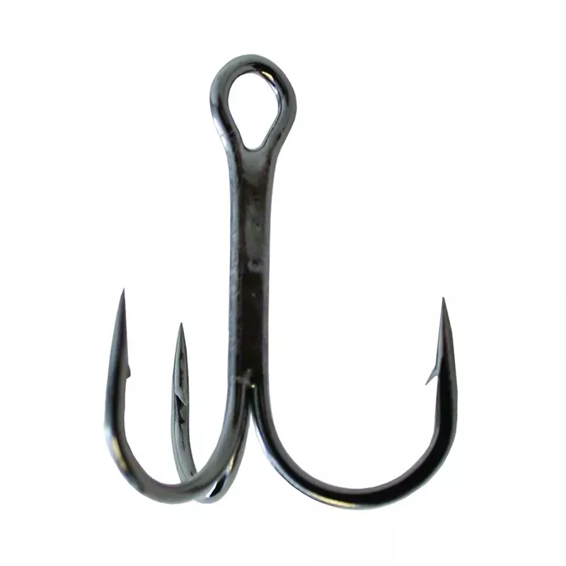Gamakatsu 2x Strong Treble Round Bend Hooks Black