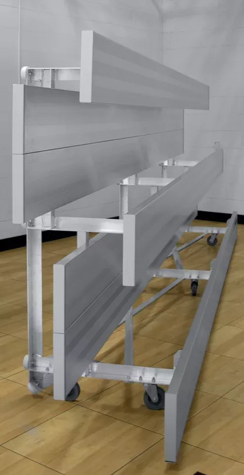 Gared 3-Row Low Rise Tip N’ Roll Spectator Bleacher