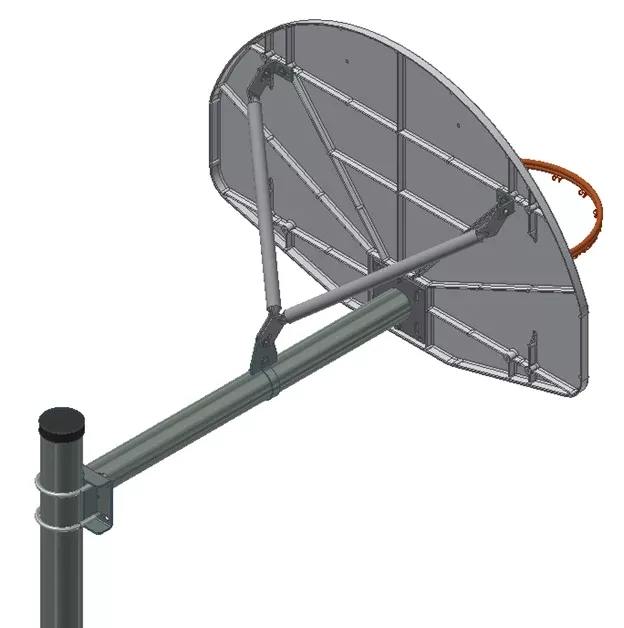 Gared 4.5″ Straight Post System with Front Mount 4′ extension and brace kit