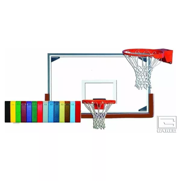 Gared 48″ x 72″ Scholastic Basketball Glass Backboard Package PKRG20PM