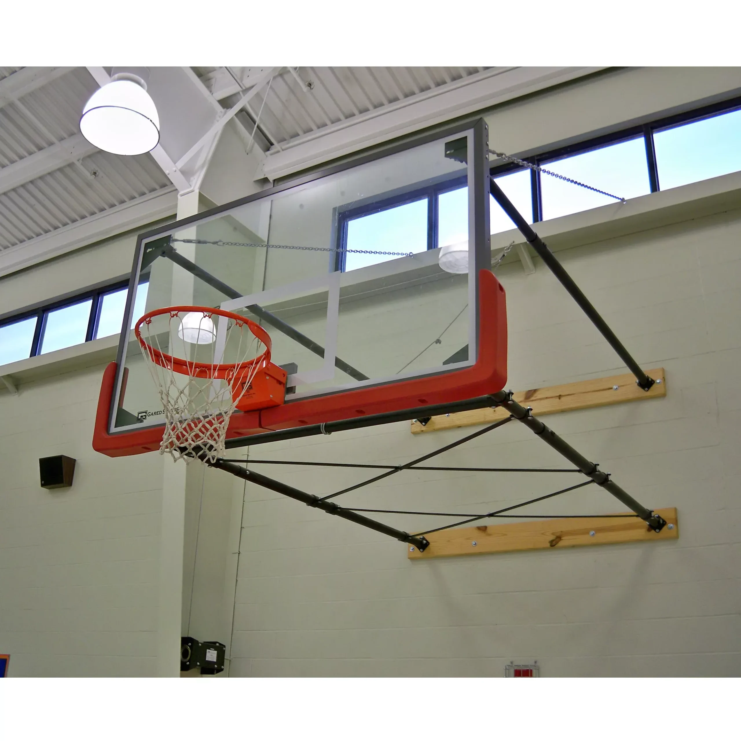Gared Corner Mount Stationary Wall Mount Package with Glass Board, 4′ – 6′ Length