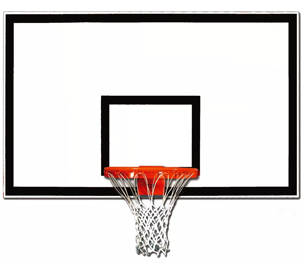 Gared Rectangular Fiberglass Backboard