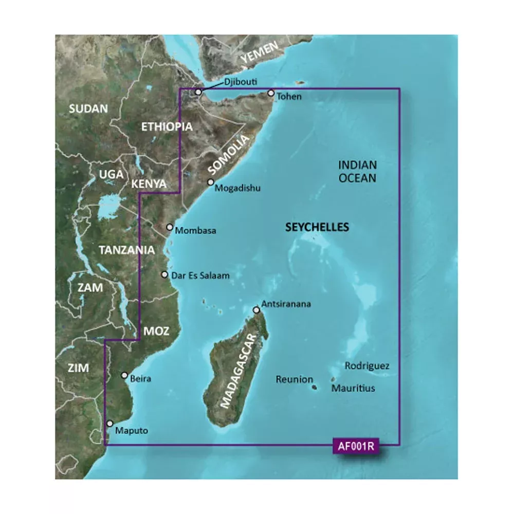 Garmin BlueChart g3 HD – HXAF001R – Eastern Africa – microSD/SD [010-C0747-20]