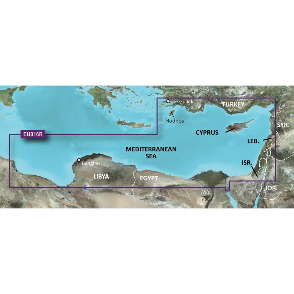Garmin BlueChart g3 HD – HXEU016R – Mediterranean Southeast – microSD/SD [010-C0774-20]