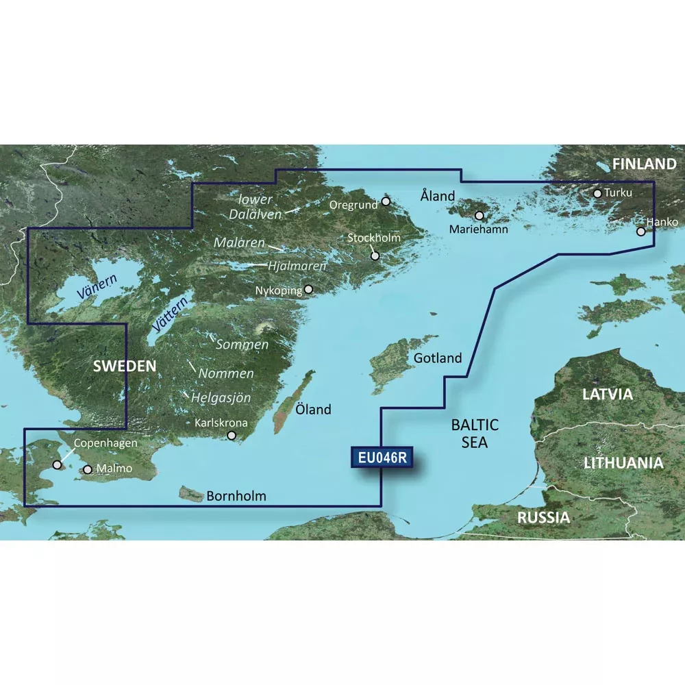 Garmin BlueChart g3 HD – HXEU046R – Oregrund Aland to Malmo – microSD/SD [010-C0782-20]