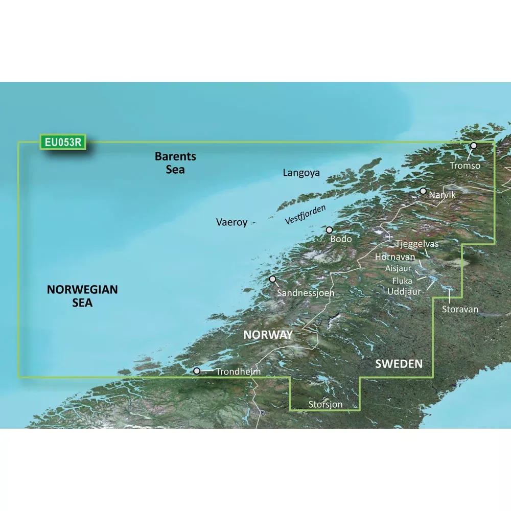 Garmin BlueChart g3 HD – HXEU053R – Trondheim – Tromso – microSD/SD [010-C0789-20]