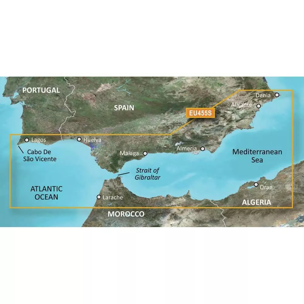 Garmin BlueChart g3 Vision HD – VEU455S – Alicante to Cabo de Sao Vicente – microSD/SD [010-C0799-00]