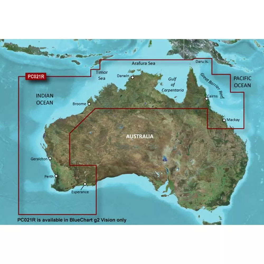 Garmin BlueChart g3 Vision HD – VPC021R – Mackay NW to Esperance – microSD™/SD | 010-C0754-00